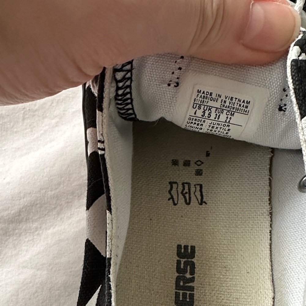 Converse all star, Starry Black and White Sneakers - Picture 6 of 7
